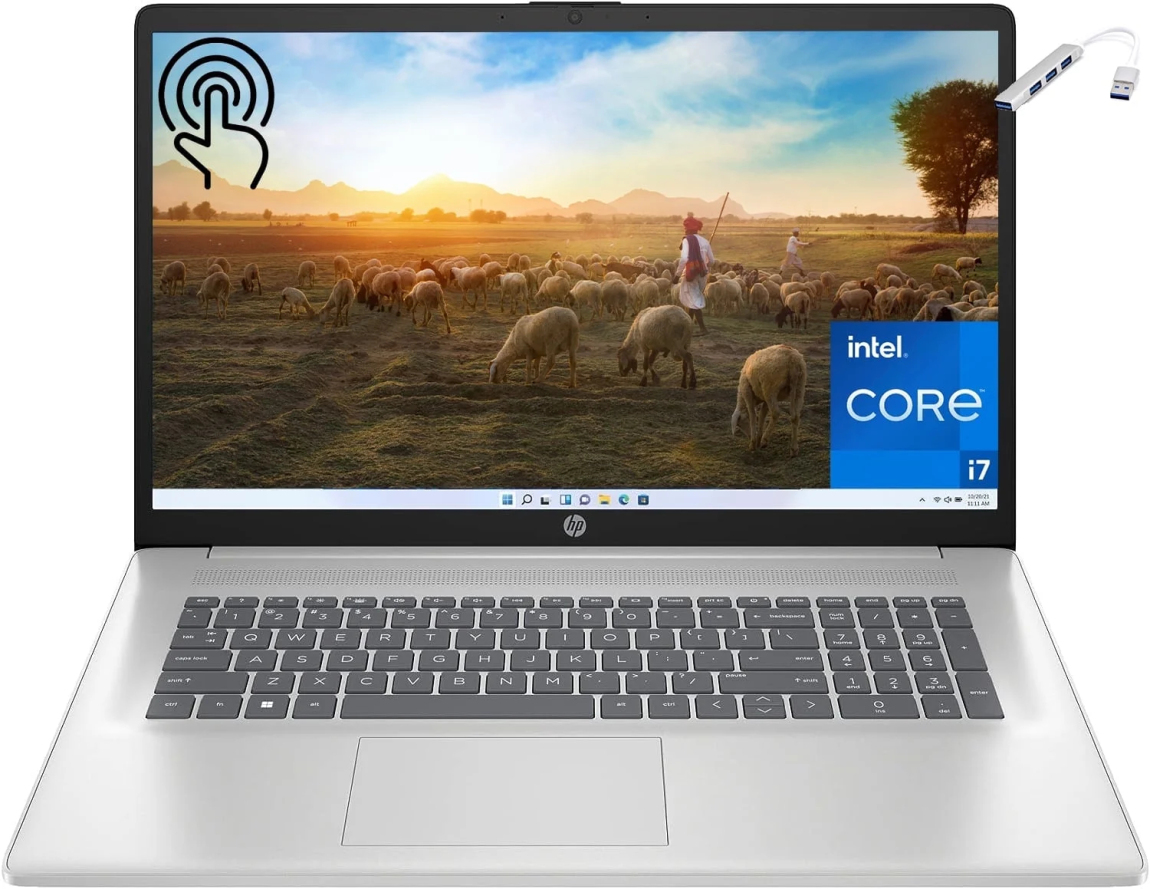 HP Laptop 17 with Intel Core i7-1355U | 17.3-inch FHD display | 16 GB DDR4 RAM | 1 TB SSD